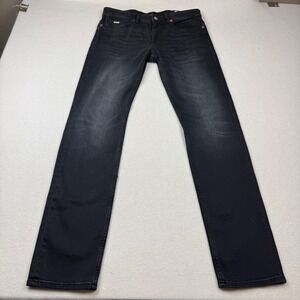 Hugo Boss Delaware Slim Fit Jeans Men's 32x34‎ Black Wash Stretch Denim BOSS